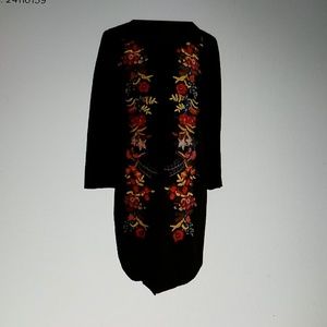 Johnny Was Embroidered Duster Jacket